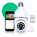 Câmara Lampada de Segurança Wifi Com Visão Noturna Interna Externa