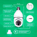 Câmara Lampada de Segurança Wifi Com Visão Noturna Interna Externa
