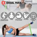 Kit 5 Elástico de Treino Mini Band + Elástico Tensão Extensor Exercício Treino Funcional Fisioterapia em Casa