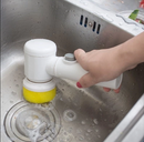 Escova de limpeza elétrica 5 em 1 multiuso sem fio para cozinha/banheiro, limpeza diária de sapatos, tapetes, superfícies em geral