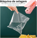Mini Máquina Seladora Térmica Portátil, Vedação para Embalagens Lacra E Fecha