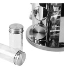 Porta Tempero Giratório Inox 12 Potes de Vidro Condimentos