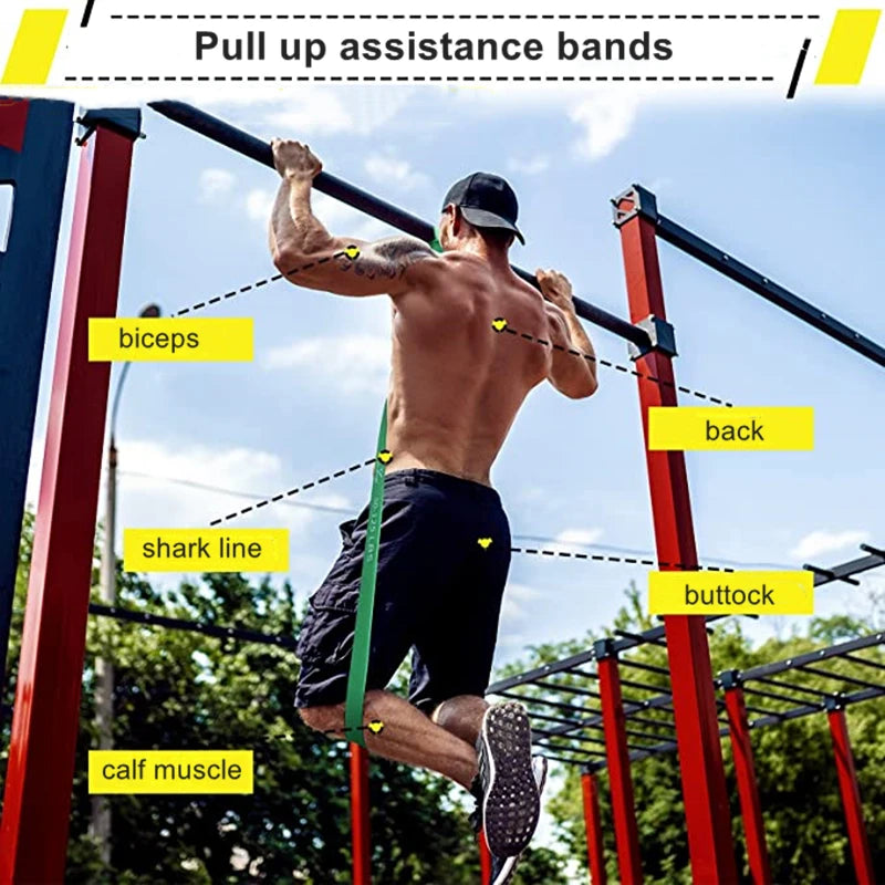Kit 5 Elástico de Treino Mini Band + Elástico Tensão Extensor Exercício Treino Funcional Fisioterapia em Casa