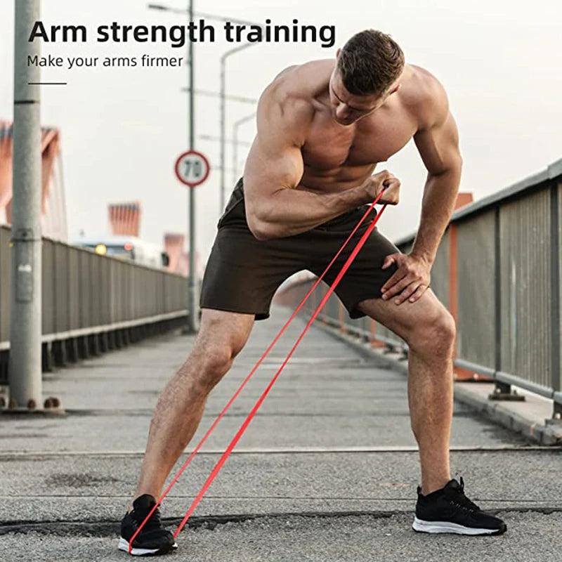Kit 5 Elástico de Treino Mini Band + Elástico Tensão Extensor Exercício Treino Funcional Fisioterapia em Casa