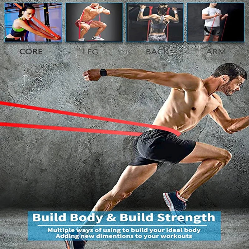 Kit 5 Elástico de Treino Mini Band + Elástico Tensão Extensor Exercício Treino Funcional Fisioterapia em Casa