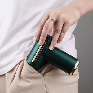 Massageador Muscular Eletrico Profissional Portátil e Silencioso – Relaxamento, Alivia a Dor, Liberação Miofascial, 4 Ponteiras.
