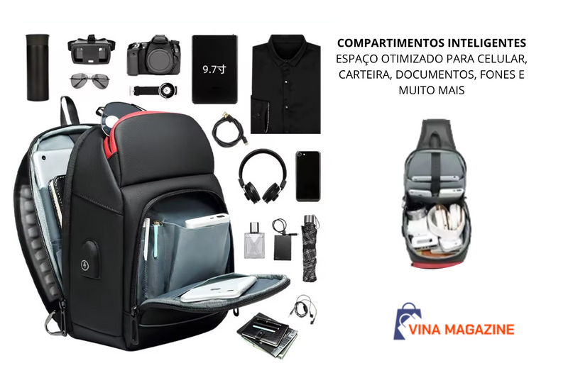 Mochila de Ombro com Alça Anatômica Mochila de Ombro com Alça Anatômica 